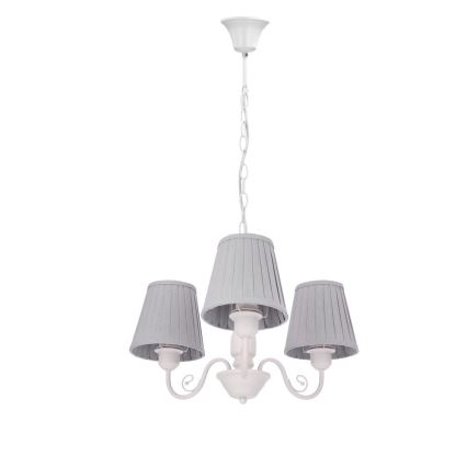 Κρεμαστό φωτιστικό οροφής FIREZ 3xE27/40W/230V λευκό/γκρι