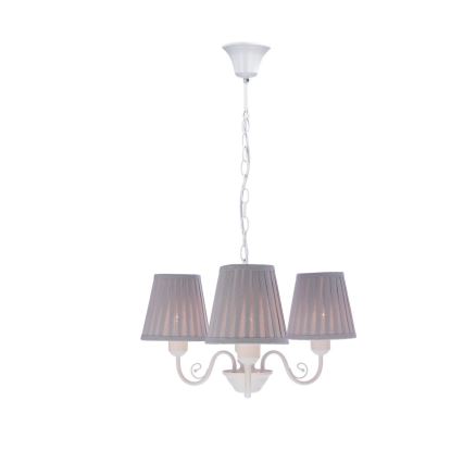 Κρεμαστό φωτιστικό οροφής FIREZ 3xE27/40W/230V λευκό/γκρι