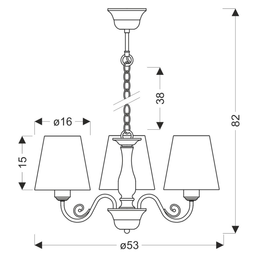 Κρεμαστό φωτιστικό οροφής FIREZ 3xE27/40W/230V λευκό/γκρι