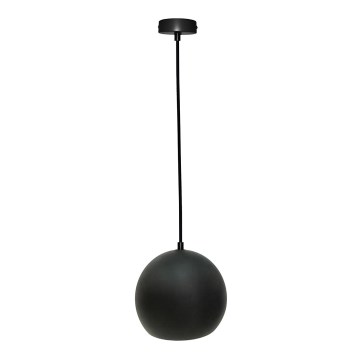Κρεμαστό φωτιστικό οροφής FLEN 1xE27/40W/230V διάμετρος 20 cm μαύρο