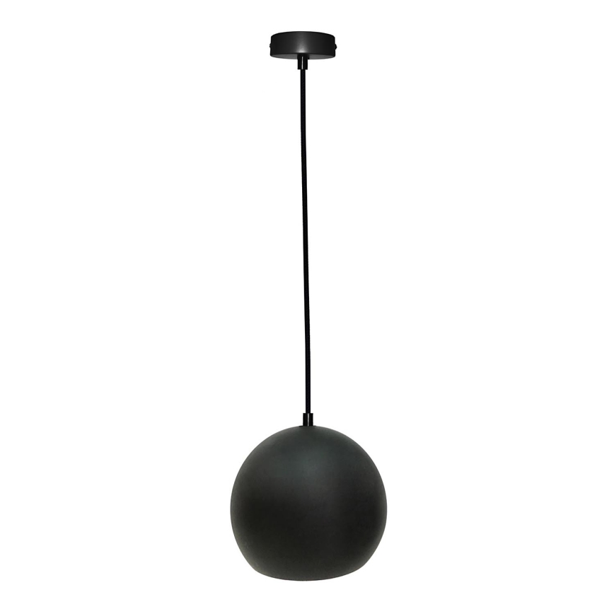 Κρεμαστό φωτιστικό οροφής FLEN 1xE27/40W/230V διάμετρος 20 cm μαύρο