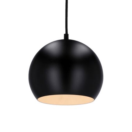 Κρεμαστό φωτιστικό οροφής FLEN 1xE27/40W/230V διάμετρος 20 cm μαύρο
