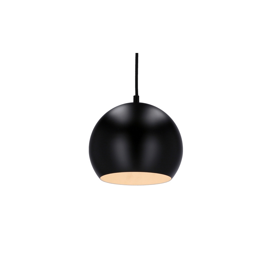 Κρεμαστό φωτιστικό οροφής FLEN 1xE27/40W/230V διάμετρος 20 cm μαύρο