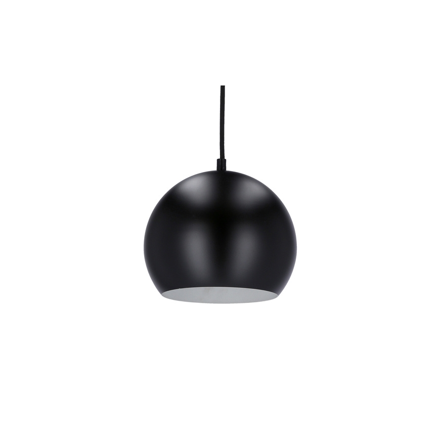 Κρεμαστό φωτιστικό οροφής FLEN 1xE27/40W/230V διάμετρος 20 cm μαύρο