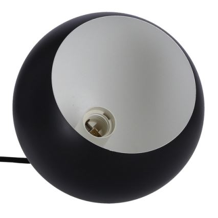 Κρεμαστό φωτιστικό οροφής FLEN 1xE27/40W/230V διάμετρος 20 cm μαύρο
