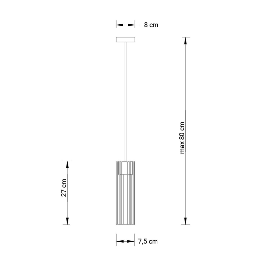 Κρεμαστό φωτιστικό οροφής FOBIA 1xGU10/25W/230V μαύρο/χρυσό