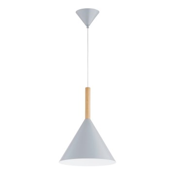 Κρεμαστό φωτιστικό οροφής FUKS 1xE27/15W/230V γκρι/μπεζ