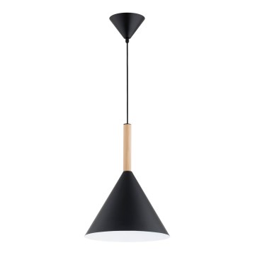 Κρεμαστό φωτιστικό οροφής FUKS 1xE27/15W/230V μαύρο/μπεζ