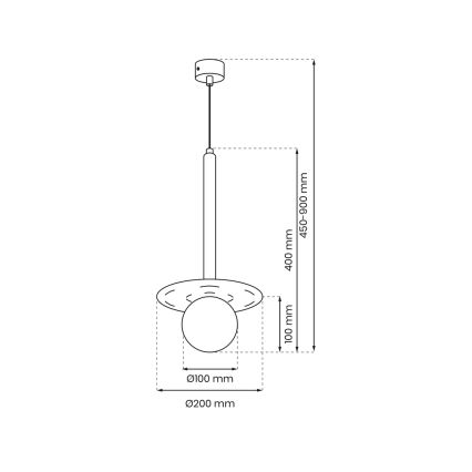 Κρεμαστό φωτιστικό οροφής FUTURA 1xG9/7W/230V μαύρο