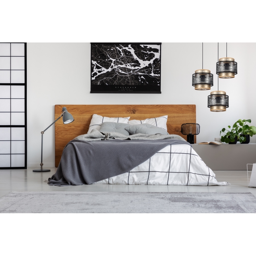 Κρεμαστό φωτιστικό οροφής  GABI 3xE27/60W/230V χρυσό/μαύρο διάμετρος 45 cm