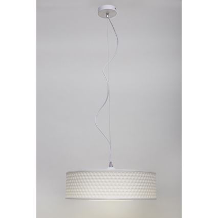 Κρεμαστό φωτιστικό οροφής GARDA 1xE27/60W/230V διάμετρος 40 cm λευκό