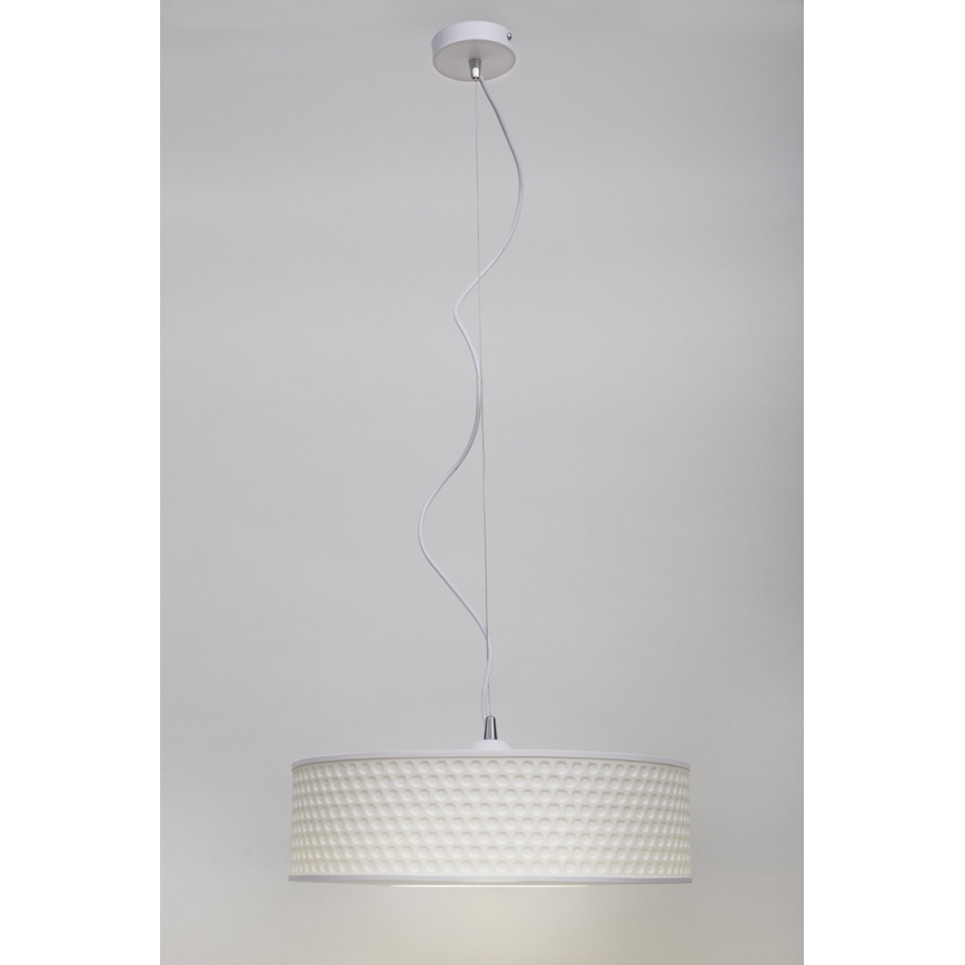 Κρεμαστό φωτιστικό οροφής GARDA 1xE27/60W/230V διάμετρος 40 cm λευκό
