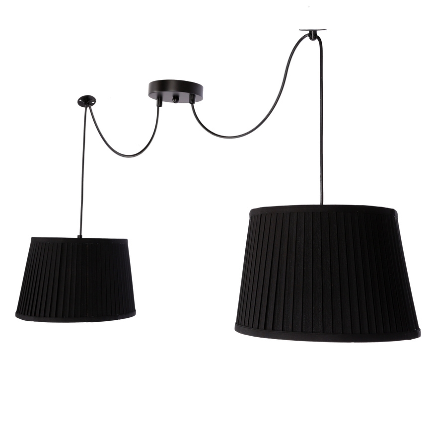 Κρεμαστό φωτιστικό οροφής GILLO 2xE27/40W/230V μαύρο
