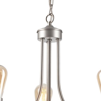 Κρεμαστό φωτιστικό οροφής GINA 3xE27/60W/230V ματ χρώμιο