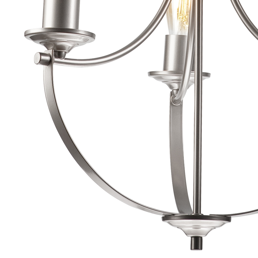 Κρεμαστό φωτιστικό οροφής GINA 3xE27/60W/230V ματ χρώμιο