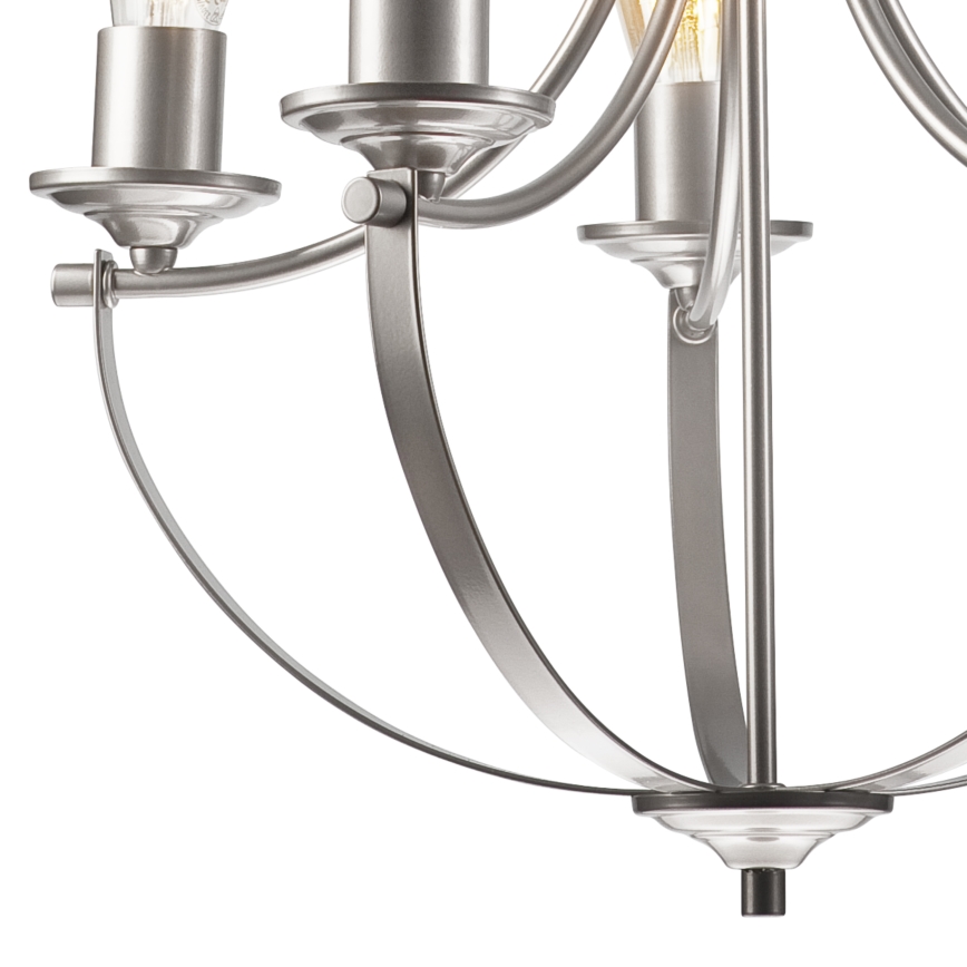 Κρεμαστό φωτιστικό οροφής GINA 5xE27/60W/230V ματ χρώμιο