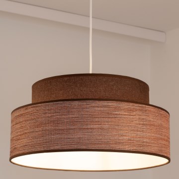 Κρεμαστό φωτιστικό οροφής GRACE 1xE27/60W/230V διάμετρος 40 cm καφέ/μπεζ