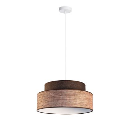 Κρεμαστό φωτιστικό οροφής GRACE 1xE27/60W/230V διάμετρος 40 cm καφέ/μπεζ