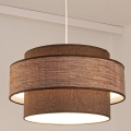 Κρεμαστό φωτιστικό οροφής GRACE 1xE27/60W/230V καφέ/μπεζ