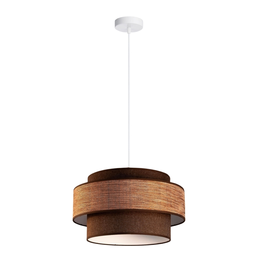Κρεμαστό φωτιστικό οροφής GRACE 1xE27/60W/230V καφέ/μπεζ