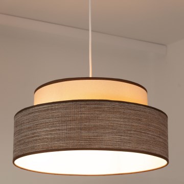 Κρεμαστό φωτιστικό οροφής GRACE 1xE27/60W/230V κρεμ/καφέ