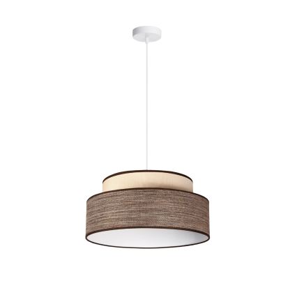Κρεμαστό φωτιστικό οροφής GRACE 1xE27/60W/230V κρεμ/καφέ