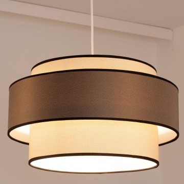 Κρεμαστό φωτιστικό οροφής GRACE 1xE27/60W/230V κρεμ/καφέ