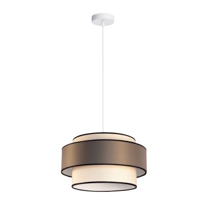 Κρεμαστό φωτιστικό οροφής GRACE 1xE27/60W/230V κρεμ/καφέ