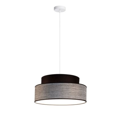 Κρεμαστό φωτιστικό οροφής GRACE 1xE27/60W/230V μαύρο/γκρι