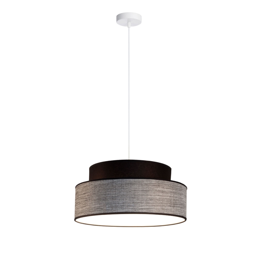 Κρεμαστό φωτιστικό οροφής GRACE 1xE27/60W/230V μαύρο/γκρι
