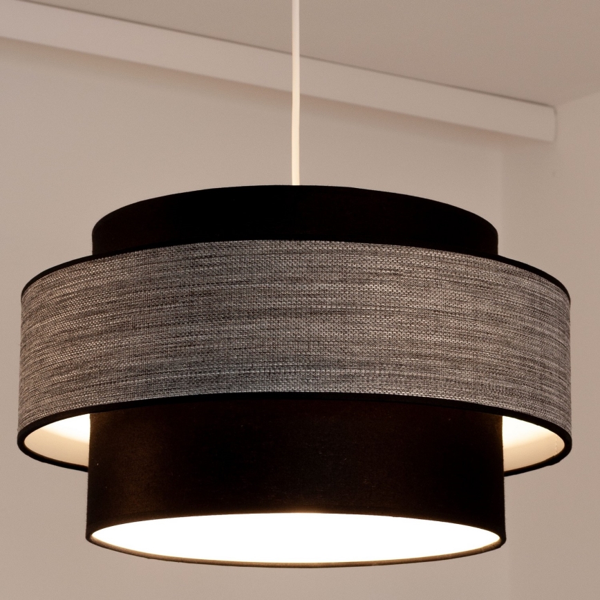 Κρεμαστό φωτιστικό οροφής GRACE 1xE27/60W/230V μαύρο/γκρι