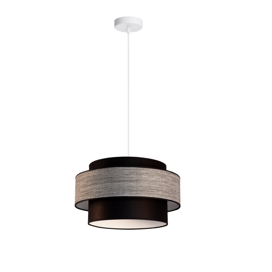 Κρεμαστό φωτιστικό οροφής GRACE 1xE27/60W/230V μαύρο/γκρι