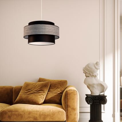 Κρεμαστό φωτιστικό οροφής GRACE 1xE27/60W/230V μαύρο/γκρι