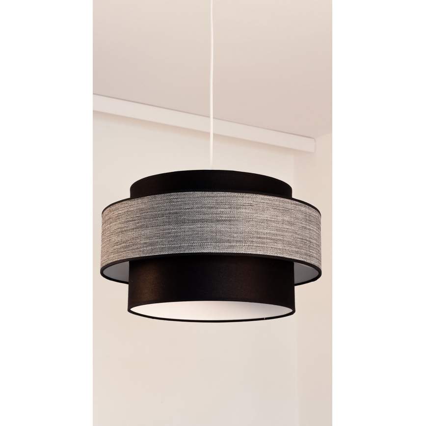 Κρεμαστό φωτιστικό οροφής GRACE 1xE27/60W/230V μαύρο/γκρι