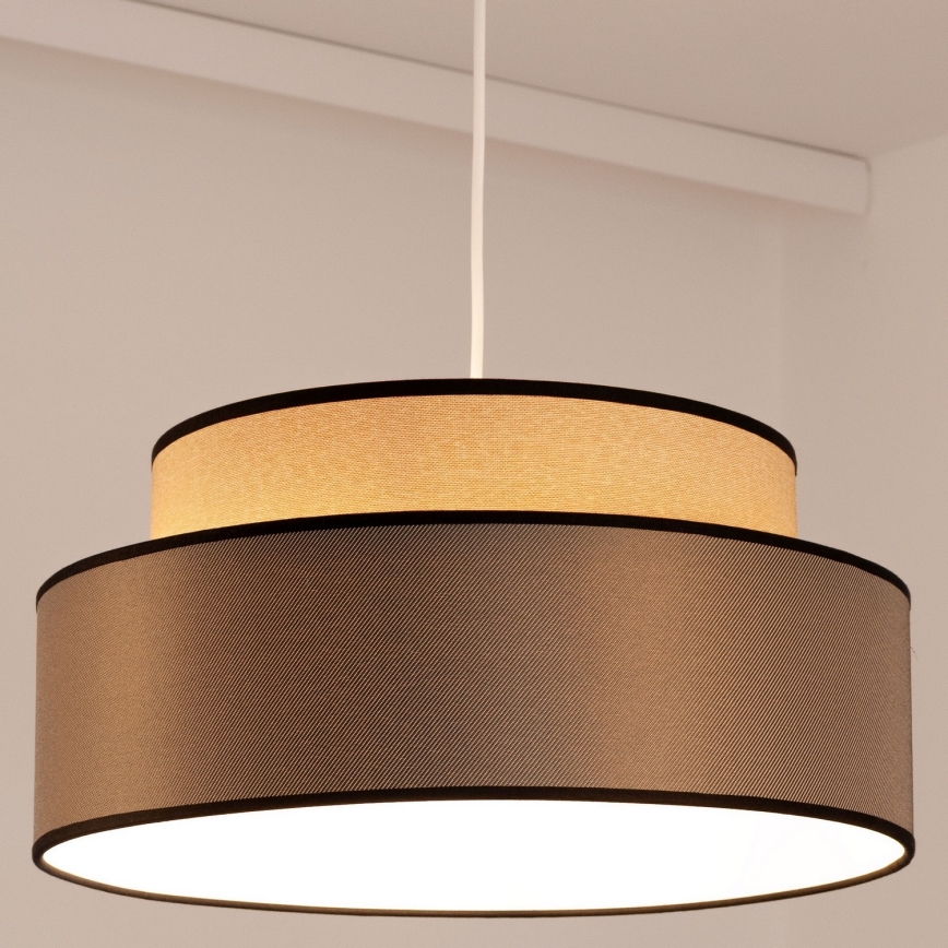 Κρεμαστό φωτιστικό οροφής GRACE 1xE27/60W/230V μπεζ/καφέ