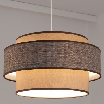Κρεμαστό φωτιστικό οροφής GRACE 1xE27/60W/230V μπεζ/καφέ