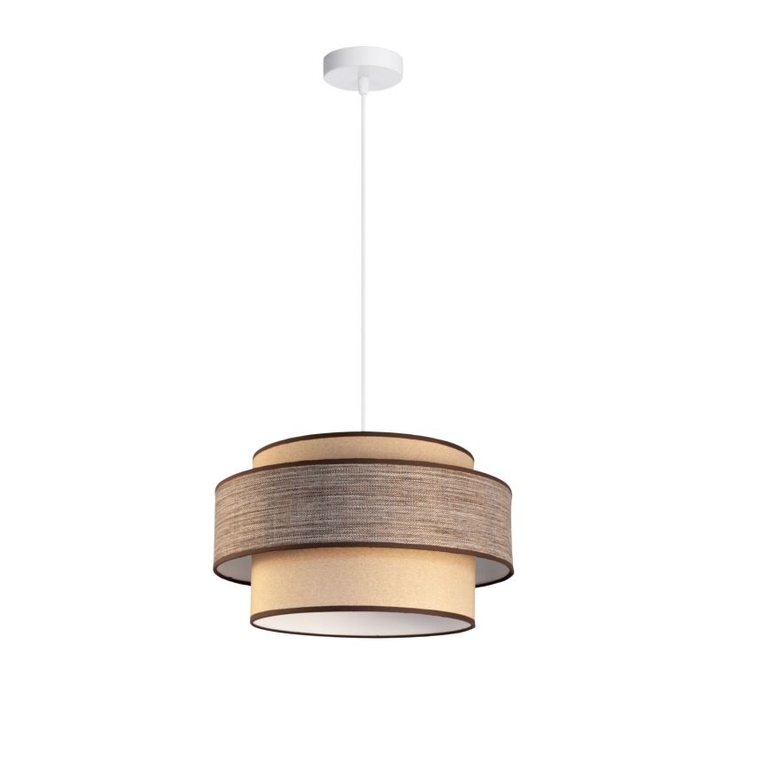 Κρεμαστό φωτιστικό οροφής GRACE 1xE27/60W/230V μπεζ/καφέ