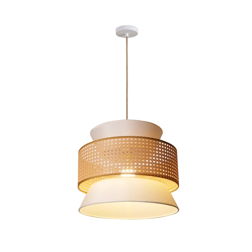 Κρεμαστό φωτιστικό οροφής GRENADA 1xE27/20W/230V διάμετρος 40 cm μπεζ