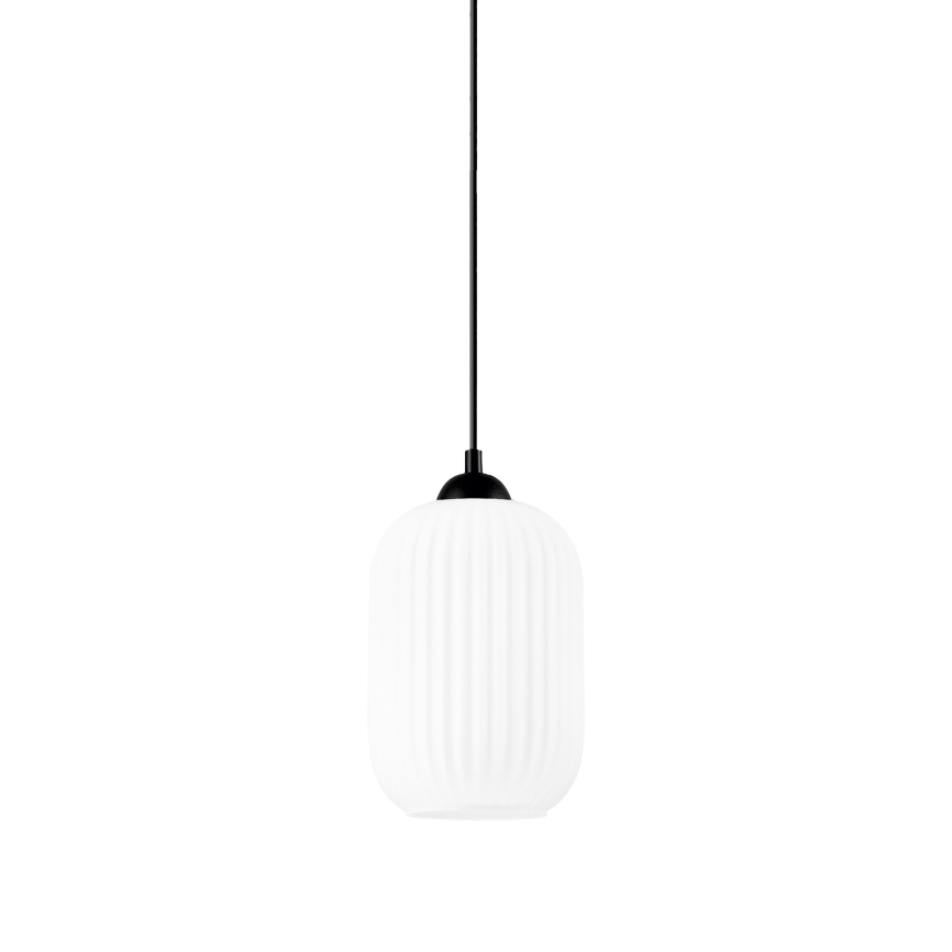 Κρεμαστό φωτιστικό οροφής HARMA 1xE27/15W/230V διάμετρος 14 cm λευκό/μαύρο