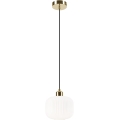Κρεμαστό φωτιστικό οροφής HARMA 1xE27/15W/230V διάμετρος 20 cm λευκό/χρυσό