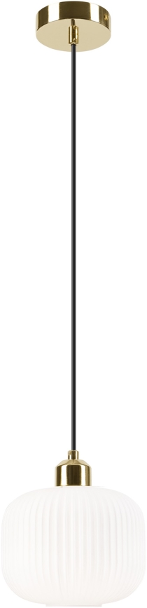 Κρεμαστό φωτιστικό οροφής HARMA 1xE27/15W/230V διάμετρος 20 cm λευκό/χρυσό