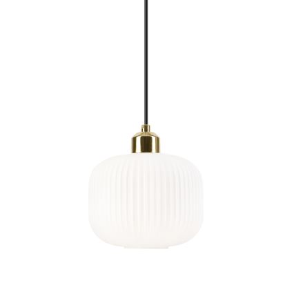 Κρεμαστό φωτιστικό οροφής HARMA 1xE27/15W/230V διάμετρος 20 cm λευκό/χρυσό