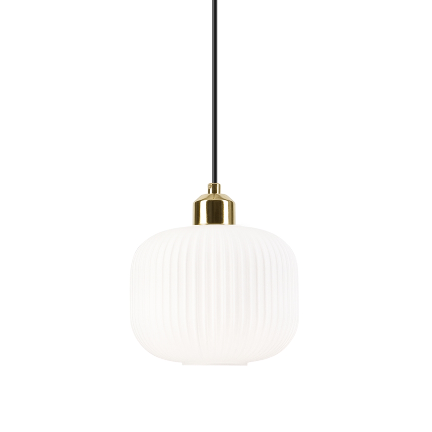 Κρεμαστό φωτιστικό οροφής HARMA 1xE27/15W/230V διάμετρος 20 cm λευκό/χρυσό
