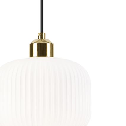 Κρεμαστό φωτιστικό οροφής HARMA 1xE27/15W/230V διάμετρος 20 cm λευκό/χρυσό