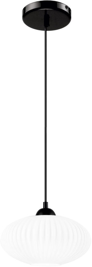 Κρεμαστό φωτιστικό οροφής HARMA 1xE27/15W/230V διάμετρος 25 cm λευκό/μαύρο