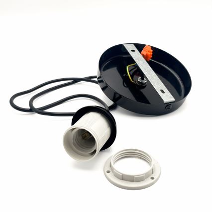 Κρεμαστό φωτιστικό οροφής HARMA 1xE27/15W/230V διάμετρος 25 cm λευκό/μαύρο