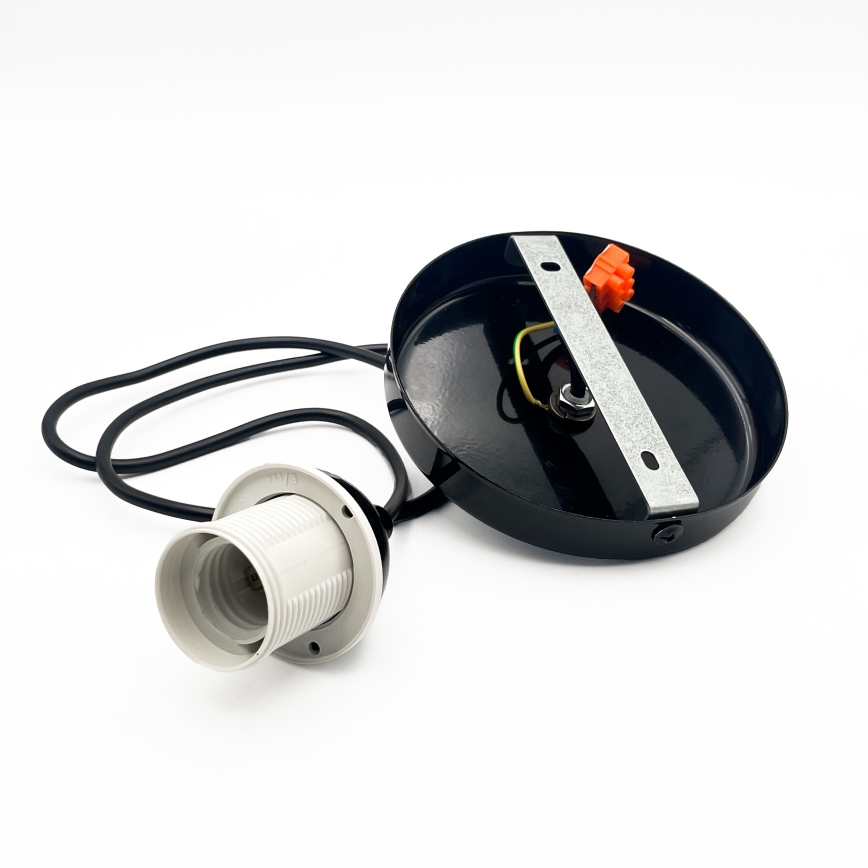 Κρεμαστό φωτιστικό οροφής HARMA 1xE27/15W/230V διάμετρος 25 cm λευκό/μαύρο