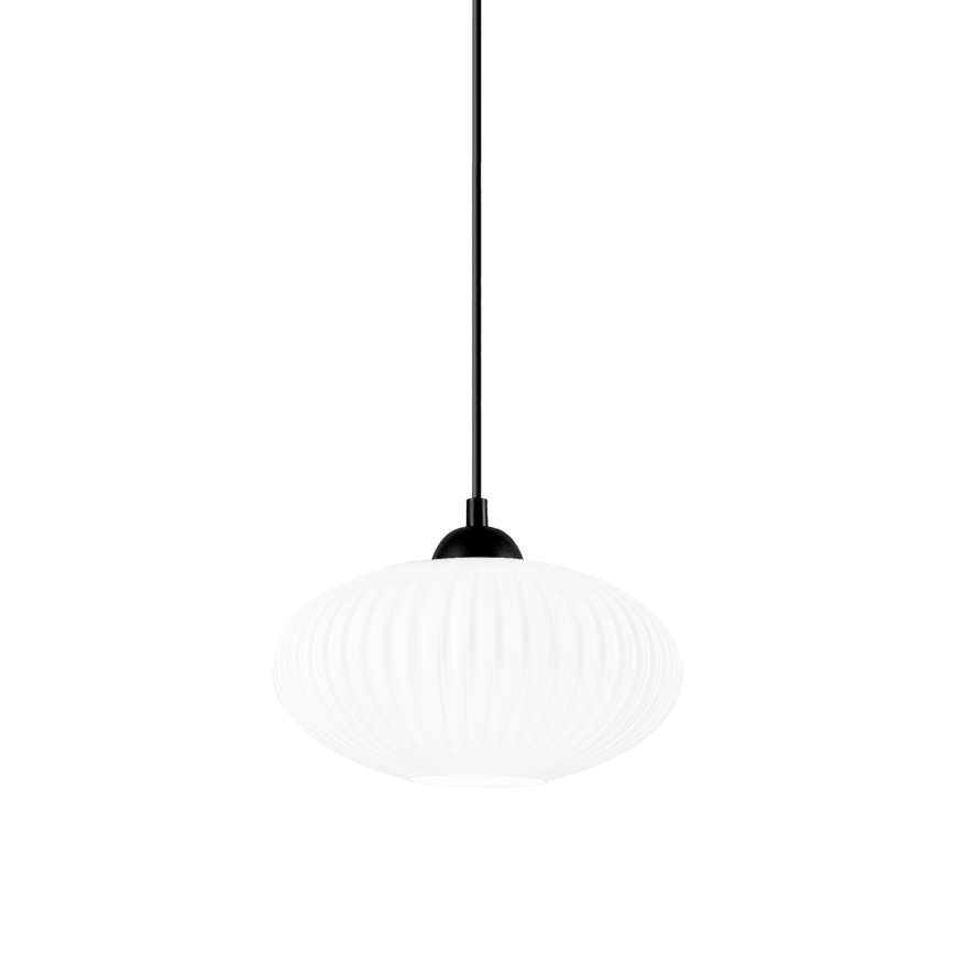 Κρεμαστό φωτιστικό οροφής HARMA 1xE27/15W/230V διάμετρος 25 cm λευκό/μαύρο