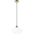 Κρεμαστό φωτιστικό οροφής HARMA 1xE27/15W/230V διάμετρος 25 cm λευκό/χρυσό