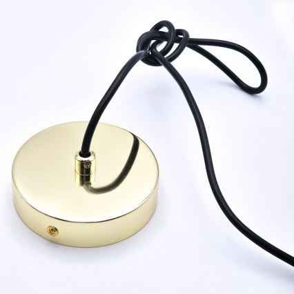 Κρεμαστό φωτιστικό οροφής HARMA 1xE27/15W/230V διάμετρος 25 cm λευκό/χρυσό